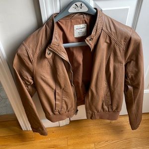 Faux leather jacket old navy